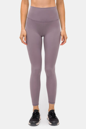 StealthFit pocketed leggings in Pink Purple, high-waisted, full-length activewear pants.