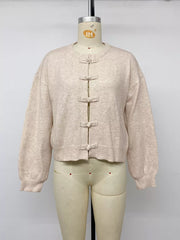 Button-down Long-sleeve Top in Apricot, view 14