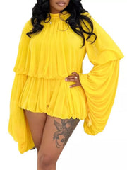 Ruched Pleated Two-piece Ensemble