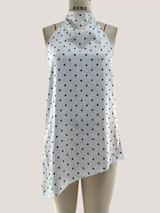 Chic Polka Dot Halter Tank Top
