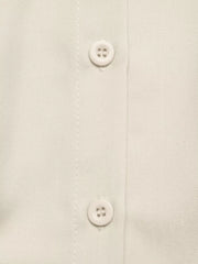 Ruched Button-up Peplum Shirt in Apricot, product detail