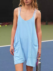 Vibrant Pocketed Spaghetti Strap Romper