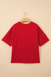 Patriotic Usa Embroidered Short Sleeve T-shirt, model styling view