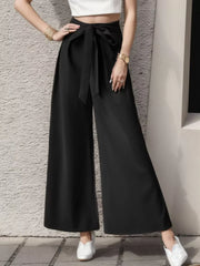 High-waisted Wide-leg Pants in Pink, side view
