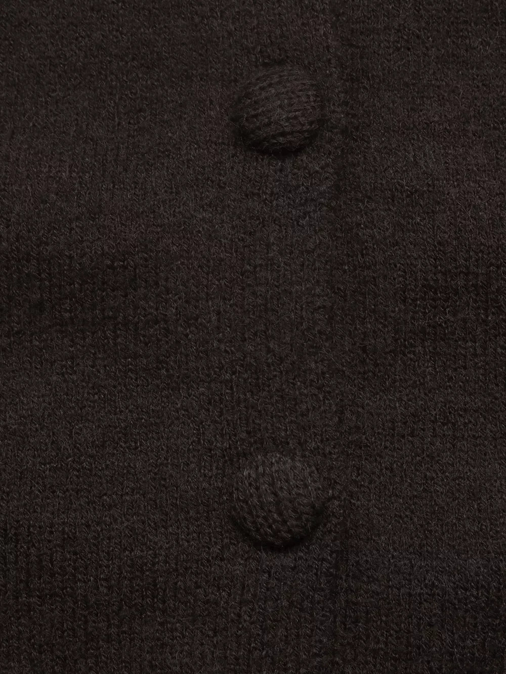 Crew Neck Button-up Cardigan in Brown, alternate angle