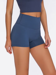 Nova Rise High-Motion Shorts in Dark Blue, form-fitting activewear with a high waist.