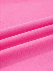 Hot pink casual outfit set fabric detail