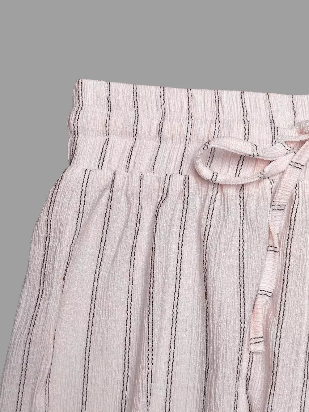 Striped Wide-leg Drawstring Pants, view 27