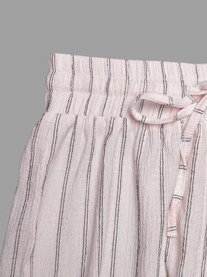Striped Wide-leg Drawstring Pants, view 27