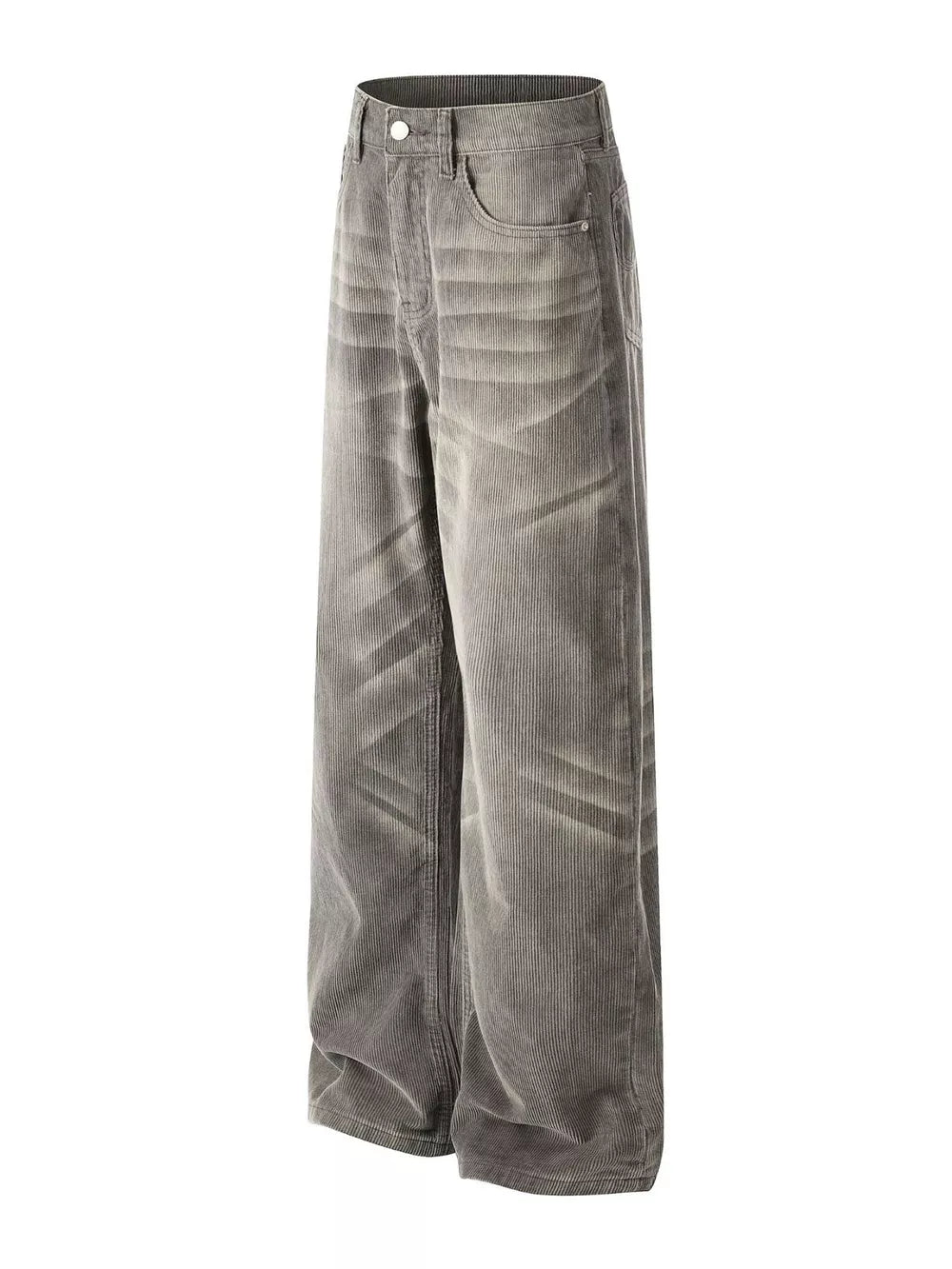 Men S Wide Leg Washed Jeans, side view