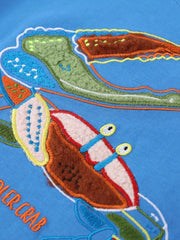 Children's Crab Embroidered T-shirt And Shorts Set, model styling view