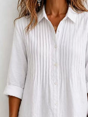 Men's Plus Size Long Sleeve Button-up Shirt, side view