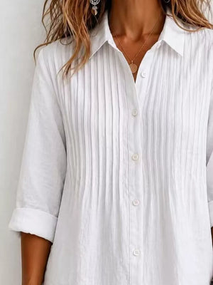 Men's Plus Size Long Sleeve Button-up Shirt, side view