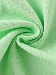 Light green cotton t-shirt fabric detail