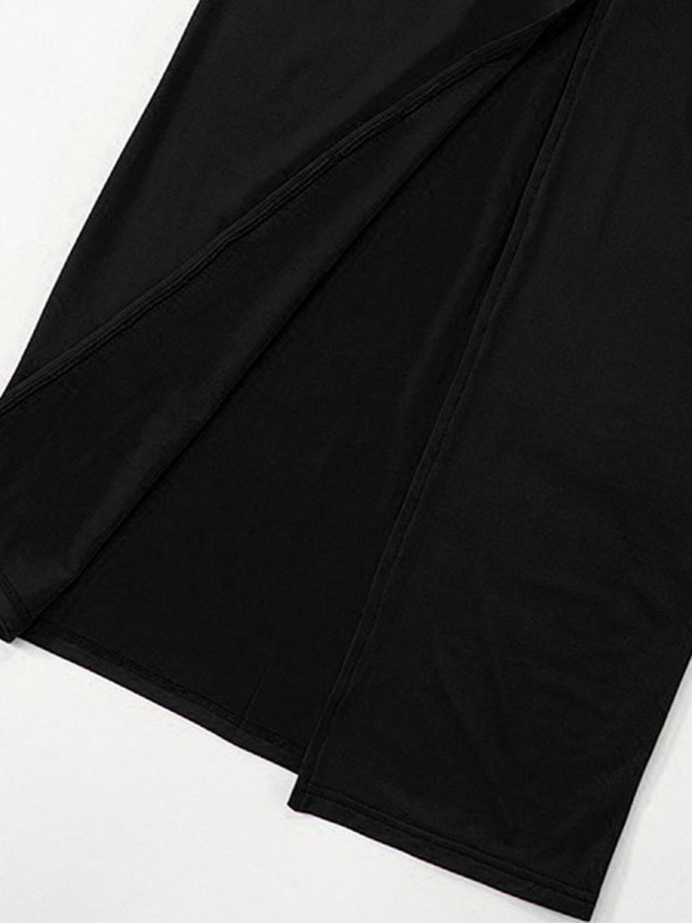 Black maxi dress with a high slit detail