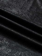 Black metallic tee with a textured finish and soft drape.