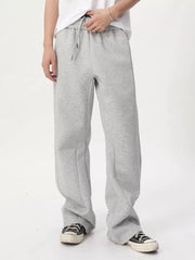 Relaxed fit sweatpants in Flower Gray with adjustable drawstring waist and wide leg.