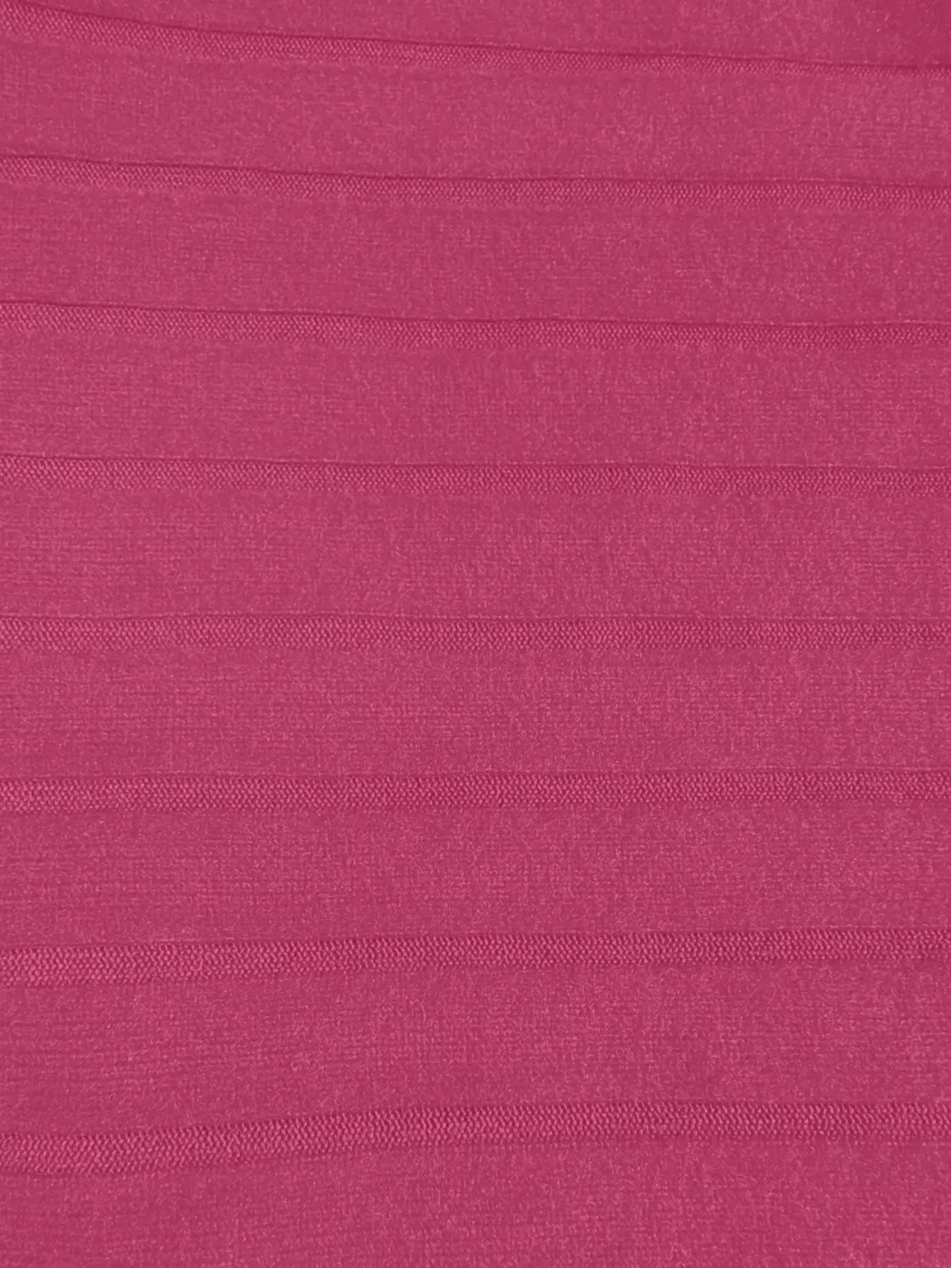 Fuchsia pink ribbed knit hoodie dress fabric detail
