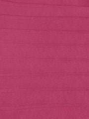 Fuchsia pink ribbed knit hoodie dress fabric detail