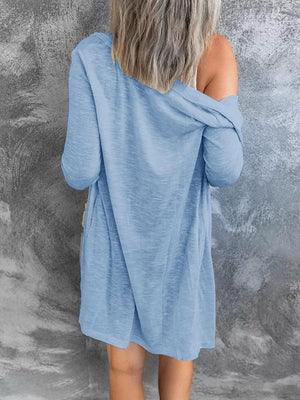 Lightweight Button-up Cardigan Plus Size in Grey, view 14