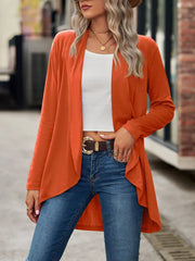 Purple with cardigan with dropped shoulder