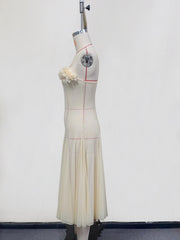 Floral Embellished Sheer Maxi Dress