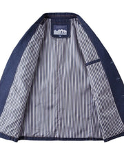 Men's Plus Size Classic Denim Blazer, close-up detail
