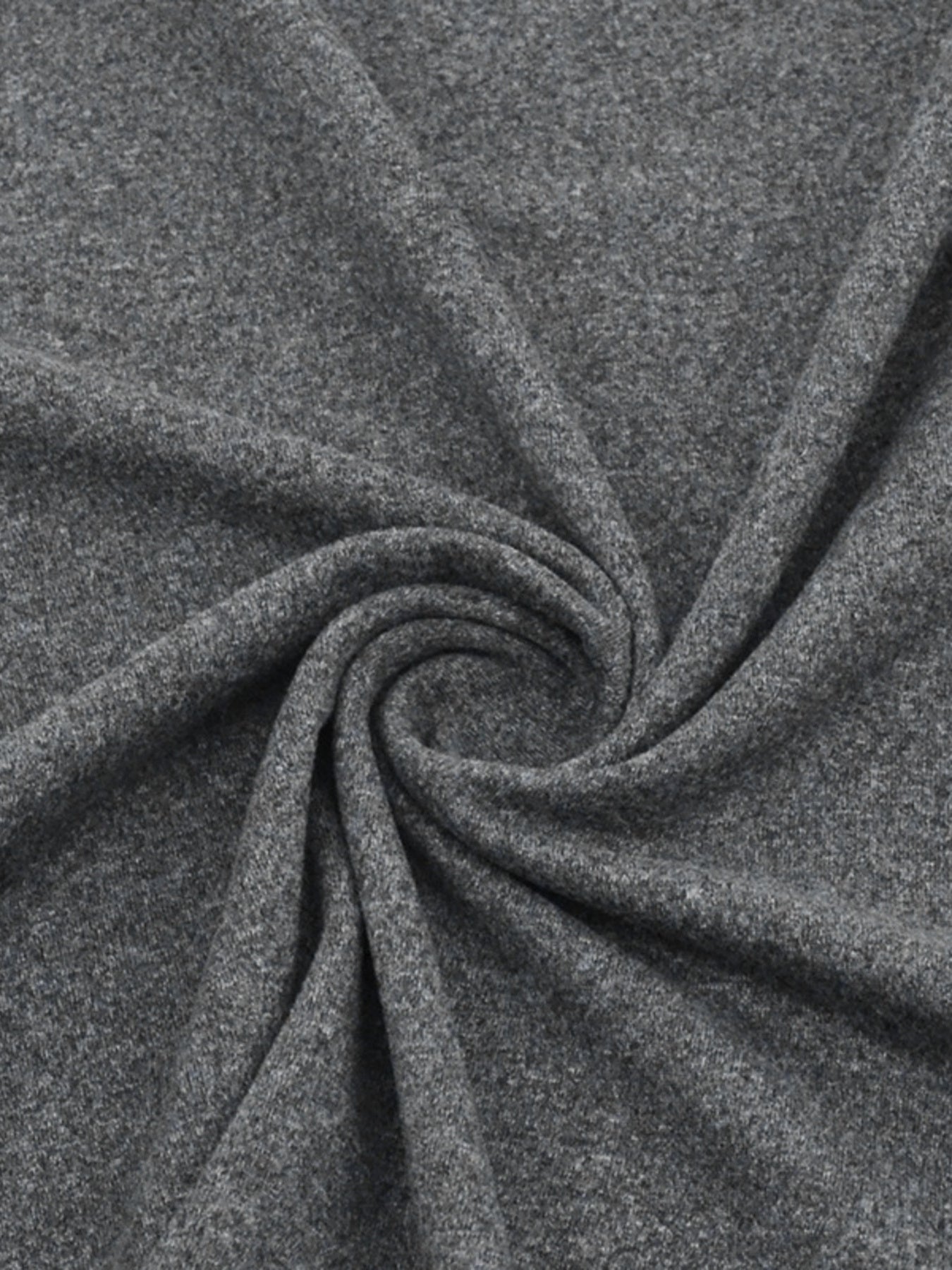 Grey marl knit fabric detail of a bodycon mini dress