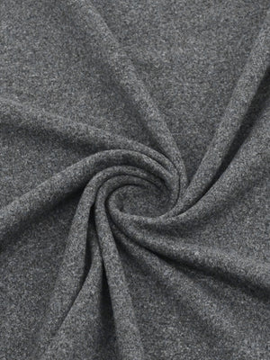 Grey marl knit fabric detail of a bodycon mini dress