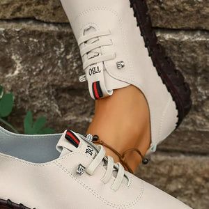 Round Toe Lace Up Sneakers in Grey, view 18