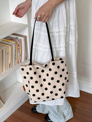 Polka Dot Shoulder Bag in Cream, product detail