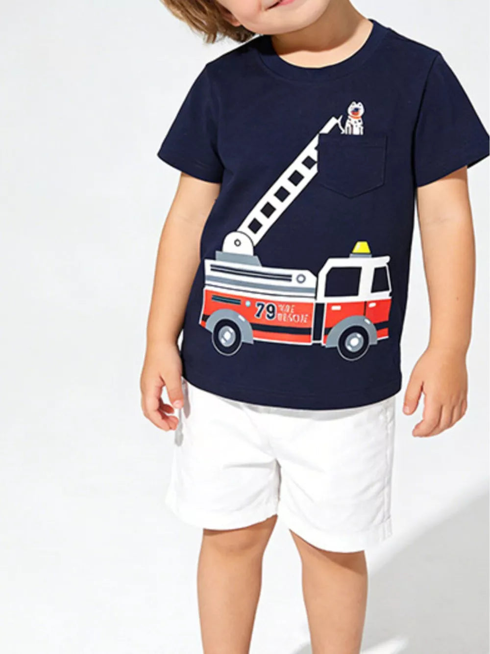 Toddler cotton t-shirt with rescue adventure graphic