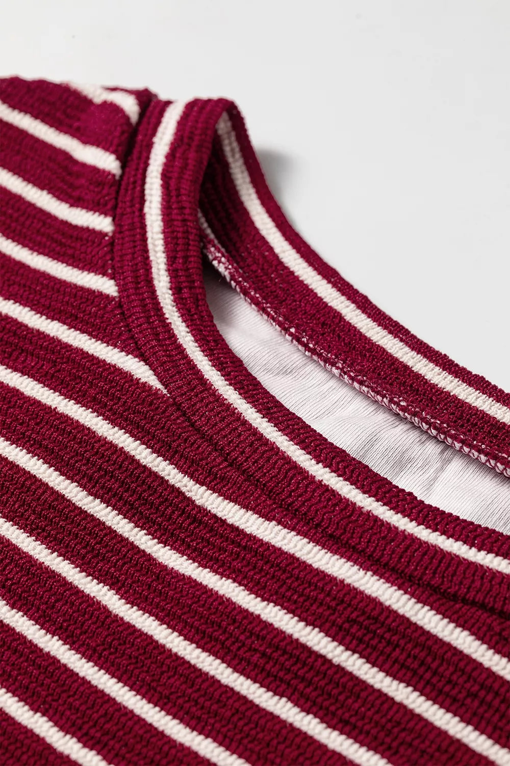 Stripe Drop Shoulder Long Sleeve Top, alternate angle