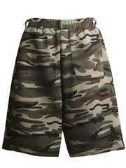 Men's Camouflage Print Capris in Green Camouflage, product detail