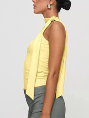 Chic Asymmetric Halter Neck Tank