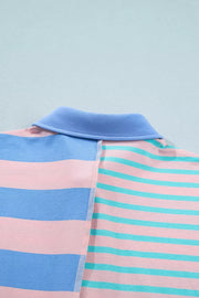 Playful Striped Two-piece Short Set