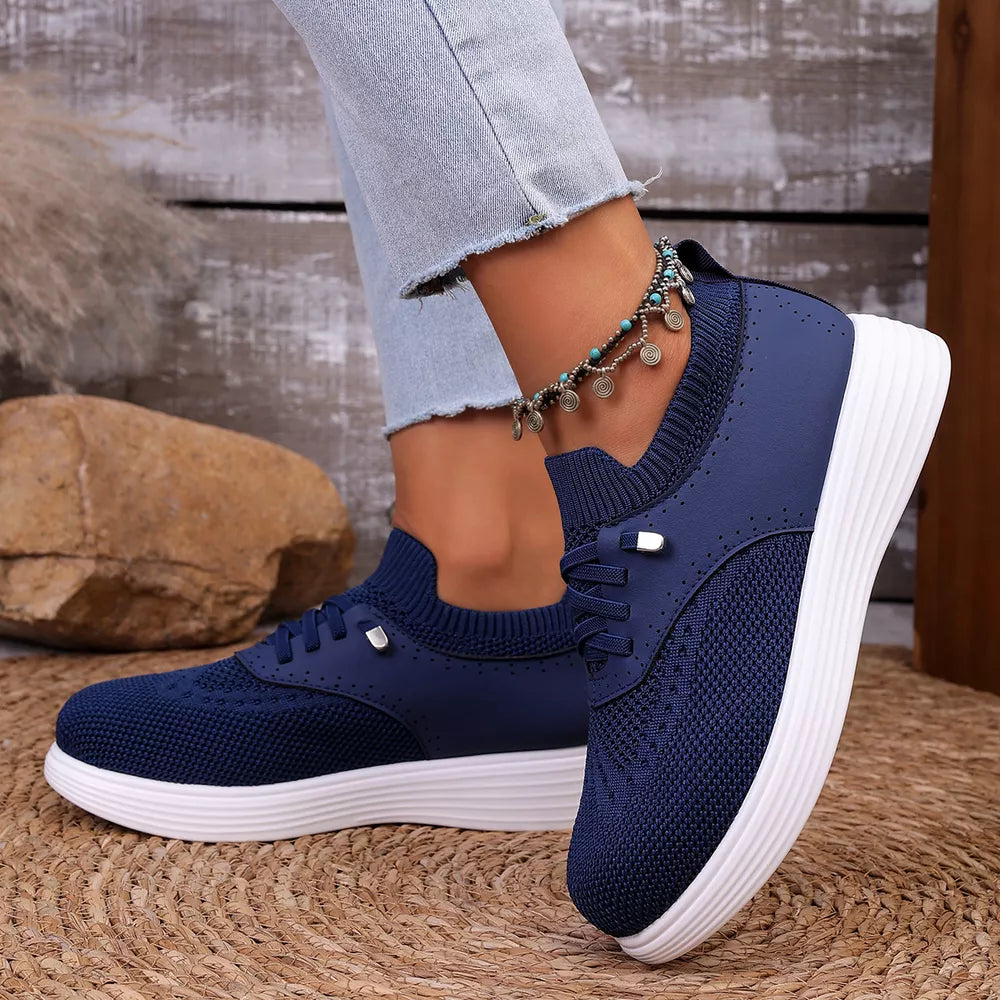 Round Toe Lace Up Sneakers in Pink, view 13
