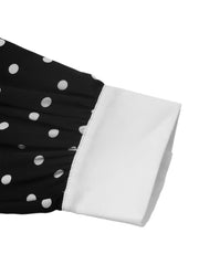 Charming Polka Dot Dress With Peter Pan Collar
