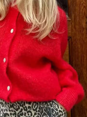 Ribbed Long-sleeve Top in Pink, view 12