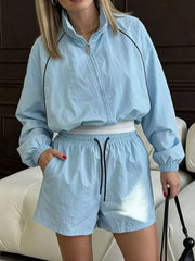 Zip-up Long-sleeve Jacket in Yellow, alternate angle