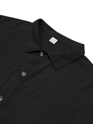 Men's Full Size Button Up Long Sleeve Shirt And Pants Set, product detail