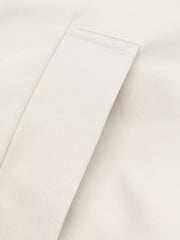 Contrast Trim Zip Up Jacket in White, view 12