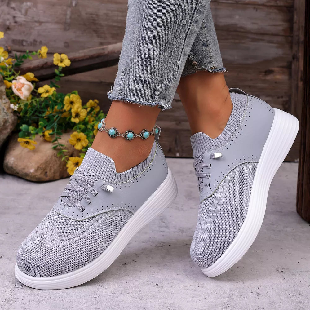 Round Toe Lace Up Sneakers in Pink, view 14
