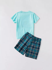 Adventure-ready Graphic Tee And Shorts Set