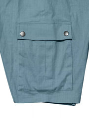 Men's Full Size Drawstring Casual Cargo Shorts in Light Gray, fabric detail
