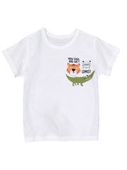 Children S Cartoon Animal Graphic Round Neck T-shirt