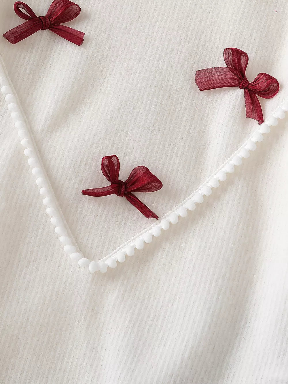 Crew-neck Mini Skirt in White, close-up detail