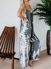 Vibrant Tie-dye Wide-leg Romper