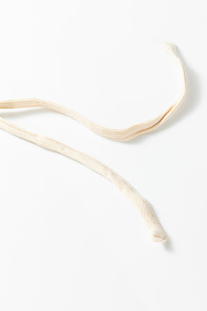 Cream drawstring detail on a cotton elastane dress
