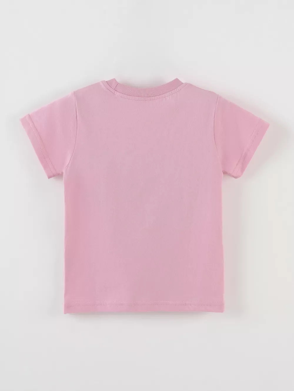 Children's Cat Graphic Round Neck T-shirt, fabric detail
